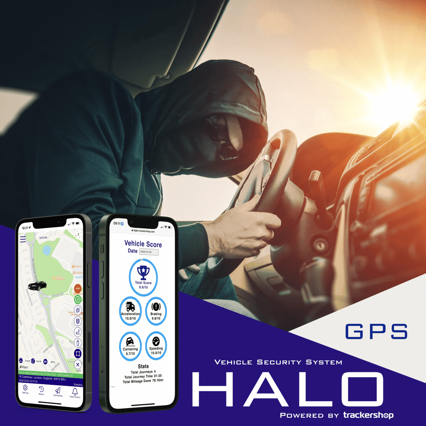 HALO Vehicle Security GPS Tracker - Trackershop