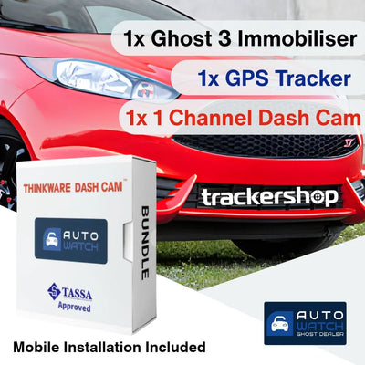 Ghost 3 Immobiliser + GPS Security Tracker & Q200 Front Facing Dash Cam - Trackershop UK