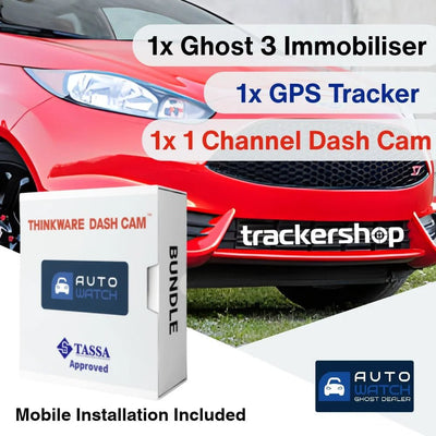 Ghost 3 Immobiliser + GPS Security Tracker & Q200 Front Facing Dash Cam - Trackershop