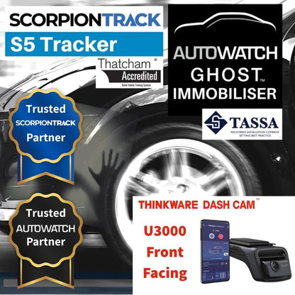 S5 Tracker Ghost 2 Immobiliser & U3000 Front Facing Dash Cam - Trackershop