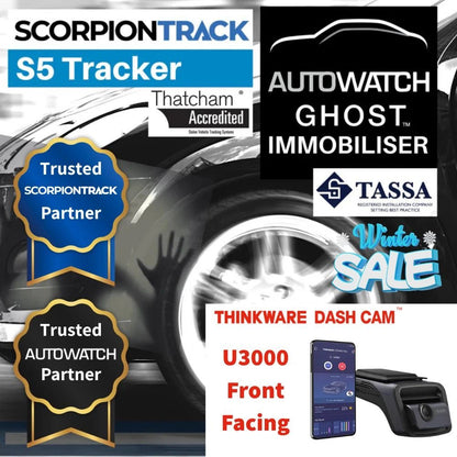 S5 Tracker Ghost 2 Immobilisers & U3000 Front Facing Dash Cam - Trackershop
