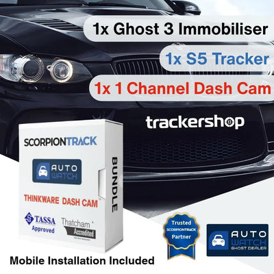 S5 Tracker Ghost 3 Immobiliser & Q200 Front Facing Dash Cam - Trackershop