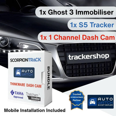 S5 Tracker Ghost 3 Immobiliser & U3000 Front Facing Dash Cam - Trackershop