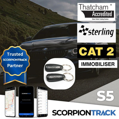 ScorpionTrack DRIVER S5 VTS Tracker and Sterling CAT 2 Immobiliser - Trackershop