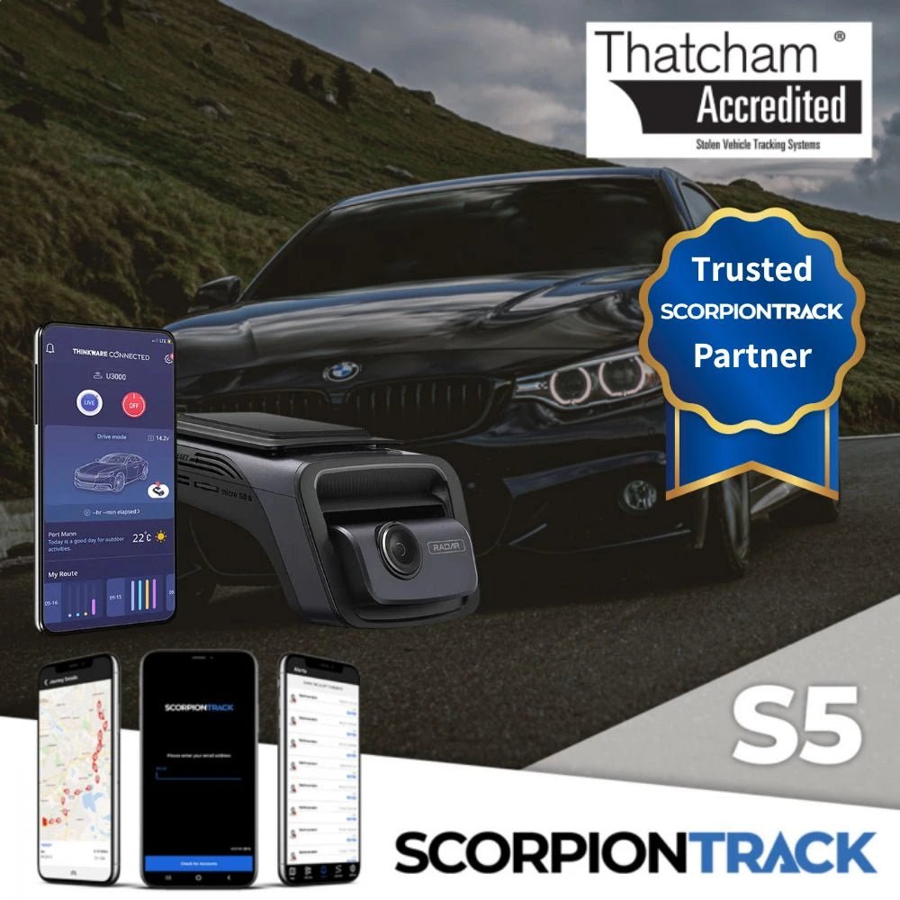 ScorpionTrack S5 VTS and Thinkware U3000 Front and Rear Dash Cam - Trackershop