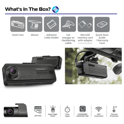 Thinkware F200 Pro Dash cam - Front Facing Features - Trackershop