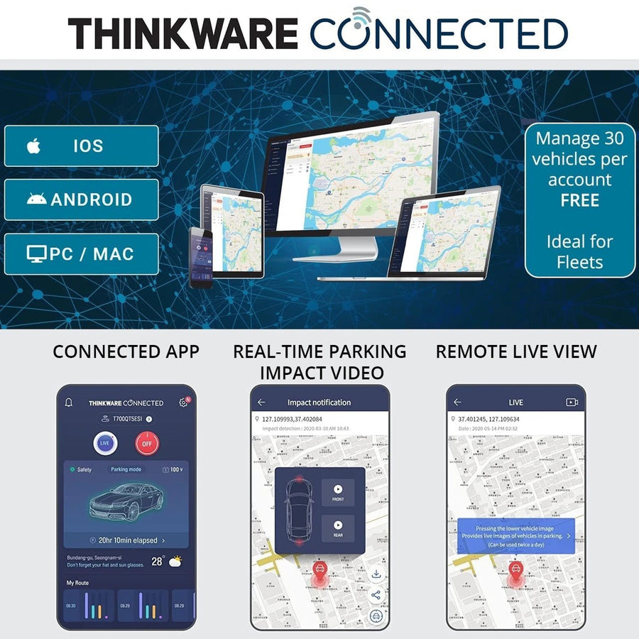 Thinkware U1000 Dash Cam Plus Connected - Trackershop