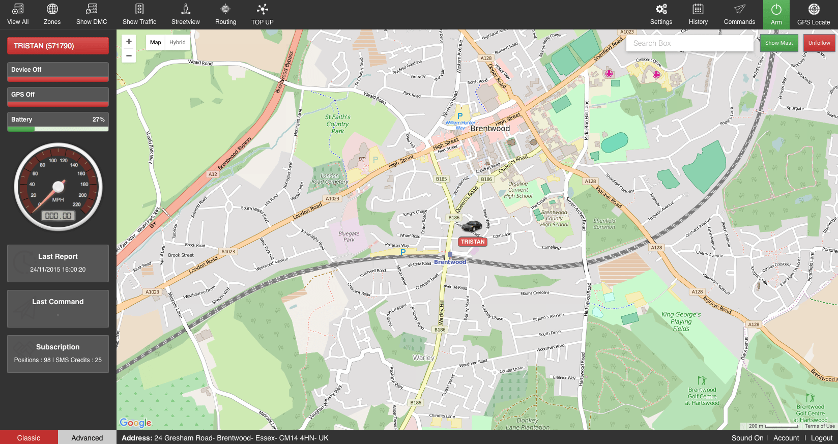OUR NEW GPS TRACKER MAPPING PANEL